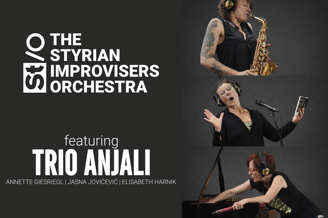 Grafik Konzert STIO Orchestra 09.02.2026 featuring Trio Anjali im Stockwerk Graz